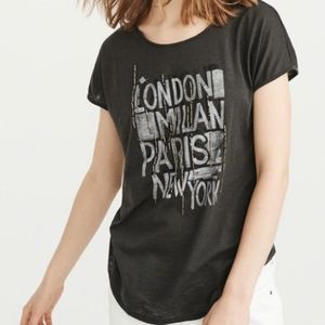 Abercrombie & Fitch Grey Embellished Graph…